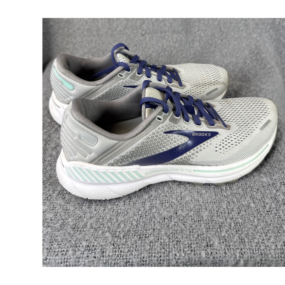 Brooks‎ Adrenaline GTS 22 Running Shoes Gray Blue Womens Size 8.5 Narrow 2A Gym